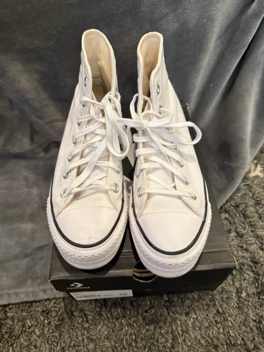 Converse high top platform‎ EUC size 8